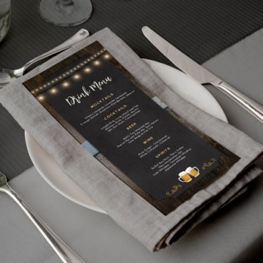 Rustiek Cheers en Beers 4x9 Drink Menu