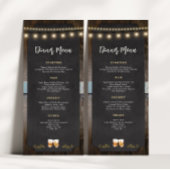 Rustiek Cheers Whiskey Shot Thema 4x9 Diner Menu