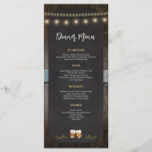 Rustiek Cheers Whiskey Shot Thema 4x9 Diner Menu (Voorkant)