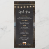 Rustiek Cheers Whiskey Shot Thema 4x9 Drink Menu (Voorkant)