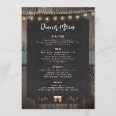 Rustiek Cheers Whiskey Shot Thema 5x7 Diner Menu (Voorkant)