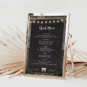 Rustiek Cheers Whiskey Shot Thema 5x7 Drink Menu