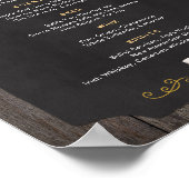 Rustiek Cheers Whiskey Thema 8x10 Drink Menu Poster (Hoek)