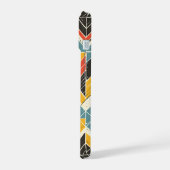 rustiek chevron mozaïek iPhone 15 case (Linkerkant)