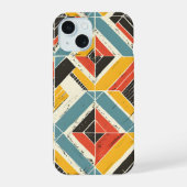 rustiek chevron mozaïek iPhone 15 case (Achterkant)
