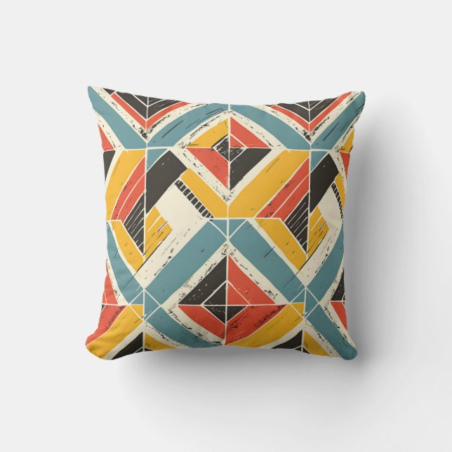 rustiek chevron mozaïek kussen (Voorkant)