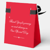 Rustiek Chic Bedankt Elegante Romantische Rode Huw Bedankdoosjes (Achterkant)