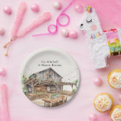 Rustiek Chic Bruiloft Vrijgezellenfeest Papieren Bordje (Feest)