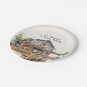 Rustiek Chic Bruiloft Vrijgezellenfeest Papieren Bordje (Gekanteld)