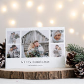 Rustiek Chic | Eenvoudig Minimaal Kerst Foto Raste Feestdagenkaart