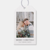 Rustiek chic | Foto Kerstvakantie Cadeaulabel (Voorkant)