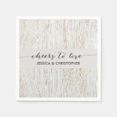 Rustiek Chic Gold Wood Grain Party Servetten (Voorkant)