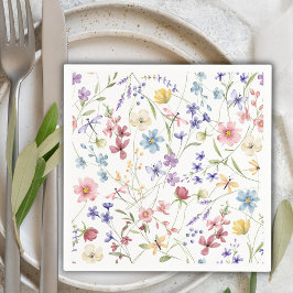 Rustiek Chic Kleurrijke Wildflowers Party Servet