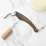 Rustiek Chic Medium Taupe Bruin Hout Grain Patroon Kurkentrekker<br><div class="desc">Het moderne, hedendaagse, maar rustige patroon van de houtkorrel kijkt ontwerp met ruimte om met naam en datum, of beperkte tekst, van uw keus aan te passen of te personaliseren. Fun keepjesgift, partijvoordeel en persoonlijk memento voor speciale evenementen en gelegenheden zoals een jubileum, bachelorfeest, kerstcadeautje, en voor huwelijksgasten, beste man...</div>