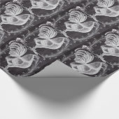 Rustiek chic schoolbord Frans land haan Cadeaupapier (Hoek)