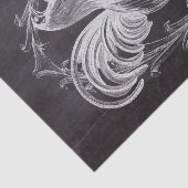 Rustiek chic schoolbord Frans land haan Tissuepapier (Detail)