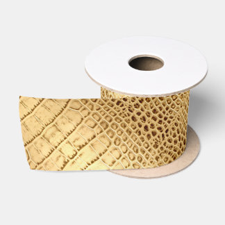 Rustiek Chic Western Country Beige Alligator Print Satijnen Lint