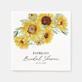 Rustiek Chic Zonnebloem Vrijgezellenfeest Servet (Voorkant)