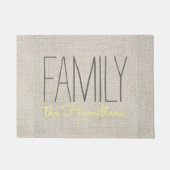 Rustiek Chique Familie Monogram IN beige grijs GEE Deurmat (Voorkant)