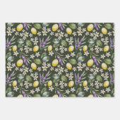 Rustiek citroen bloemig citrus bruiloftspapier inpakpapier vel (Voorkant 3)
