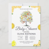 Rustiek Citrus Lemon Tree Baby shower Kaart (Voorkant)