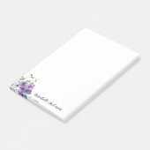 Rustiek Classic Paarse Bloemen Waterverf Boeket Post-it® Notes (Schuin)