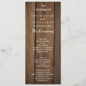 Rustiek Country Barn Trouwprogramma Programmakaart (Voorkant)