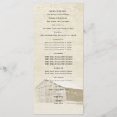 Rustiek Country Barn Trouwprogramma Programmakaart (Achterkant)