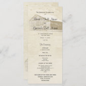 Rustiek Country Barn Trouwprogramma Programmakaart (Voorkant / Achterkant)