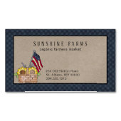 Rustiek Country Chicken Boerderij Magnetisch Visitekaartje (Voorkant)