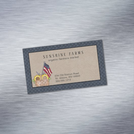 Rustiek Country Chicken Boerderij Magnetisch Visitekaartje (Voorbeeld)