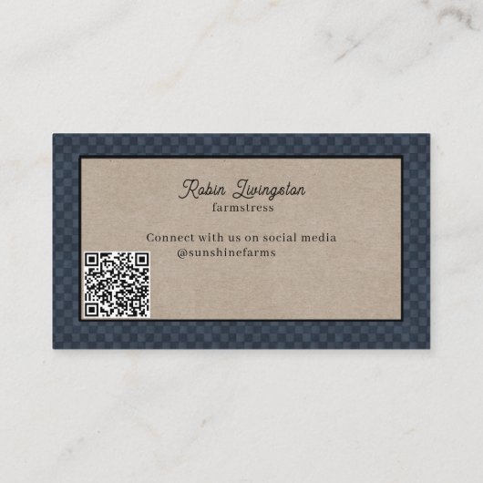 Rustiek Country Chicken Boerderij Visitekaartje (Achterkant)