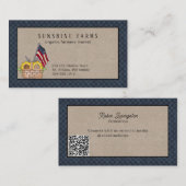 Rustiek Country Chicken Boerderij Visitekaartje (Voorkant / Achterkant)