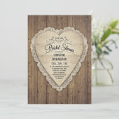 Rustiek Country Wood Lace & Burlap vrijgezellenfee Kaart (Staand voorkant)