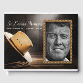 Rustiek Cowboy Begrafenismonument Gastenboek (Voorkant)