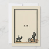 Rustiek  Cowboy Bruiloft Elegant Land Kaart (Achterkant)