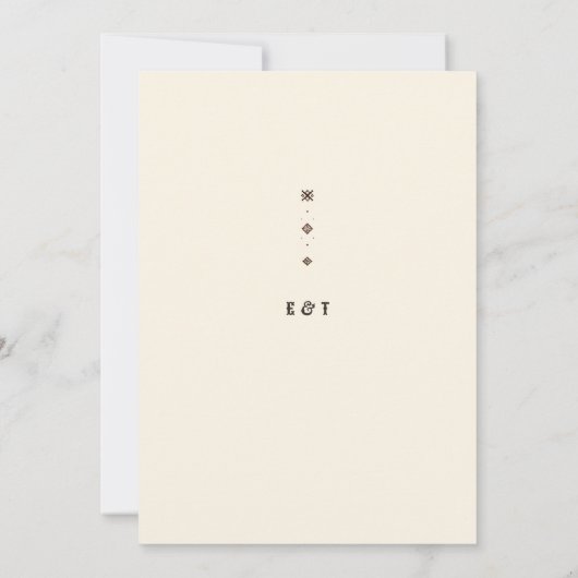 Rustiek Cowboy Bruiloft Land Lijst Kaart (Achterkant)