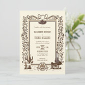 Rustiek  Cowboy Bruiloft Western Lijst Kaart (Staand voorkant)