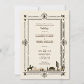 Rustiek Cowboy Bruiloft Western Lijst Kaart (Voorkant)