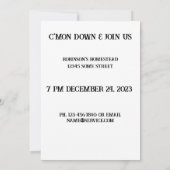 Rustiek Cowboy Snowman Kerstfeest Kaart (Achterkant)