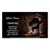 Rustiek  cowboylaarzen western land magnetisch visitekaartje (Voorkant)