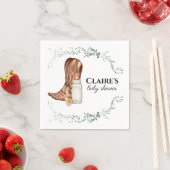 Rustiek Cowgirl Baby shower Custom Servet (Insitu)