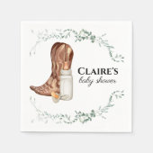 Rustiek Cowgirl Baby shower Custom Servet (Voorkant)