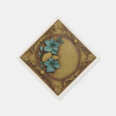 Rustiek Cowgirl Blauwgroen Bruin Land Western Part Servet (Hoek)