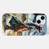 Rustiek Cowgirl en Paard Gepersonaliseerd Case-Mate iPhone Case (Achterkant (horizontaal))