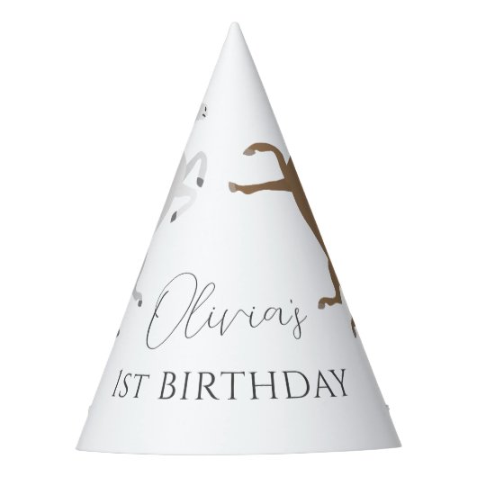 Rustiek Cowgirl Western Eerste Rodeo Verjaardag Feesthoedjes (Voorkant)