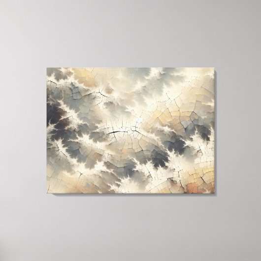 Rustiek Crackle Abstract Canvas Afdruk (Voorkant)