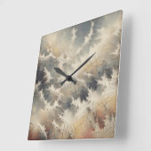 Rustiek Crackle Abstract Vierkante Klok (Hoek)