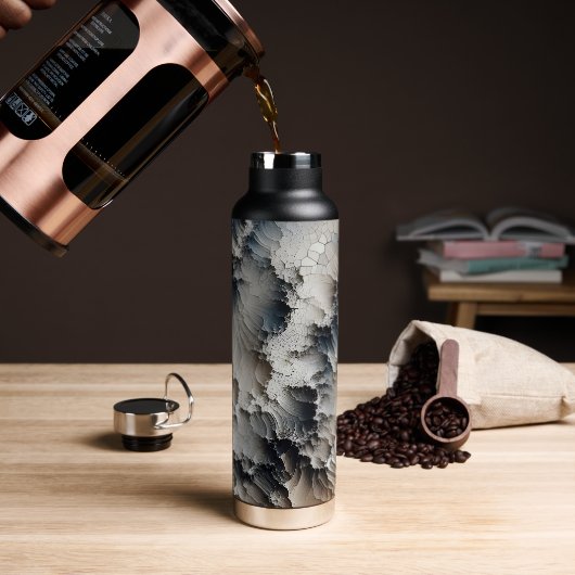 Rustiek Crackle Abstract Waterfles (Koffie)