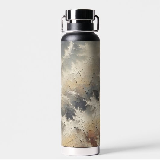 Rustiek Crackle Abstract Waterfles (Achterkant)